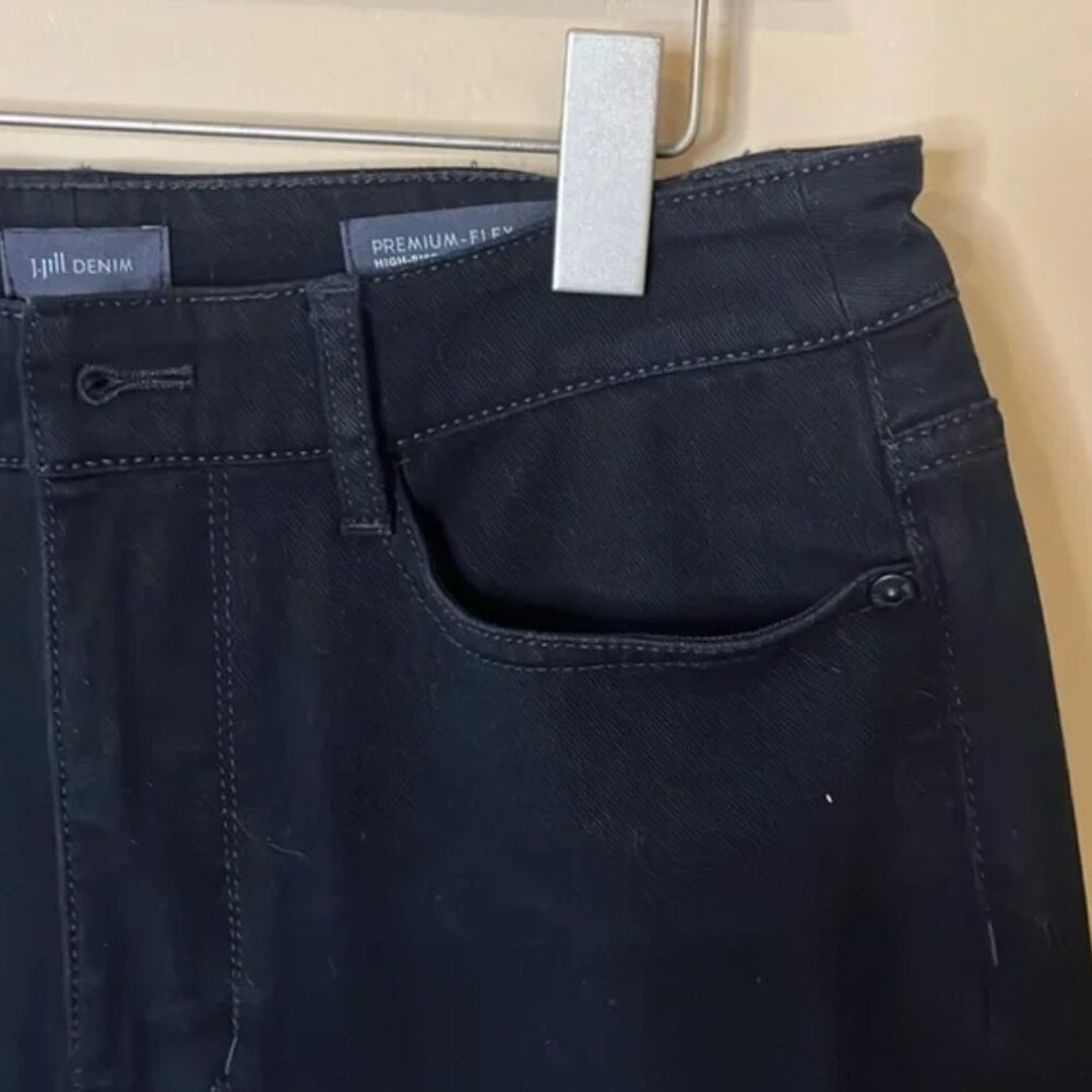 SET of 2 J.Jill Skinny Jeggings: Black & Dark Denim, Size 8 - Picture 4 of 9